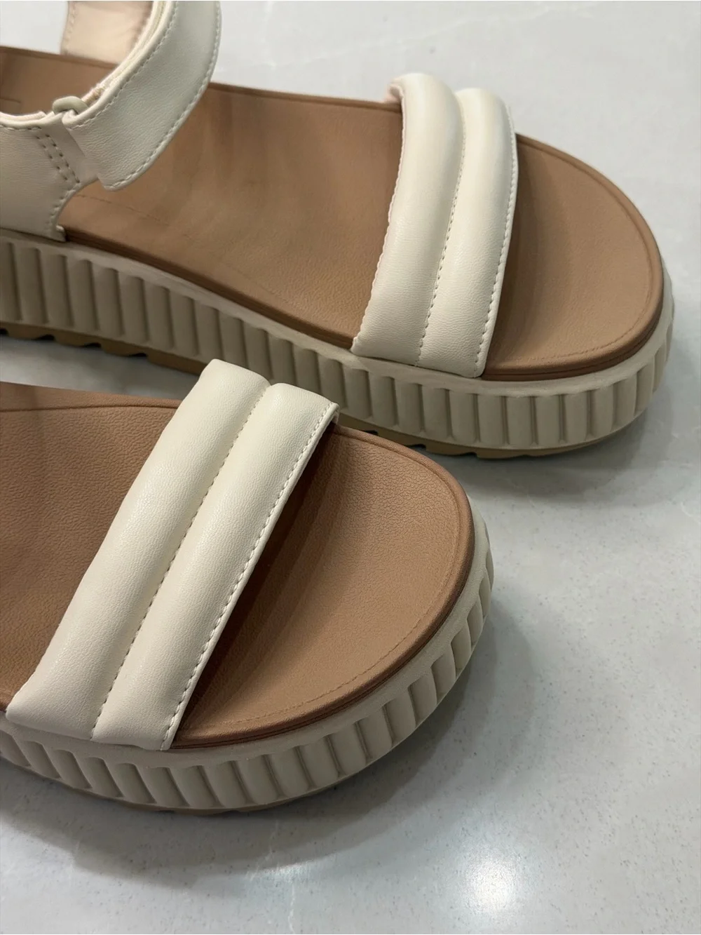 REEF Vista Higher Raya Platform Sandals Vintage Sand Cream Chunky Summer 9